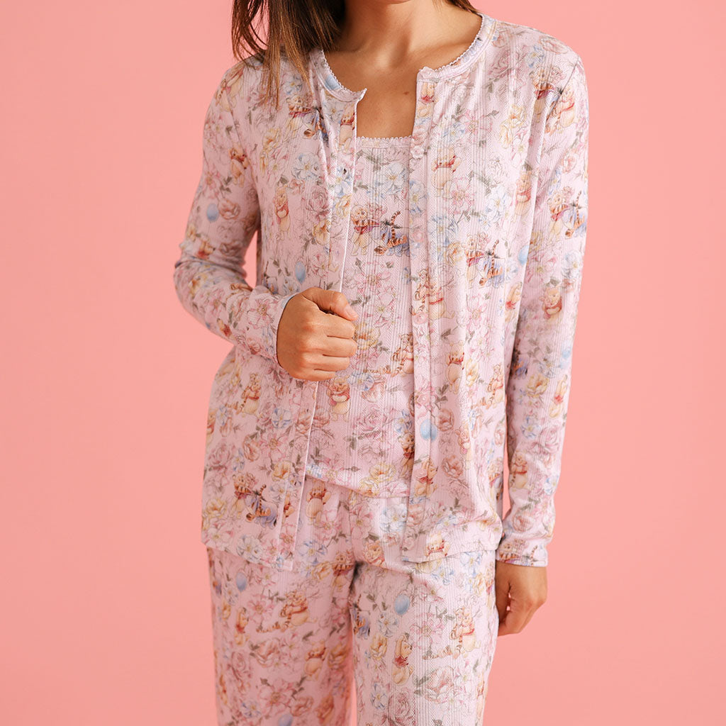 Disney Winnie the Pooh Women's Pointelle Cardigan