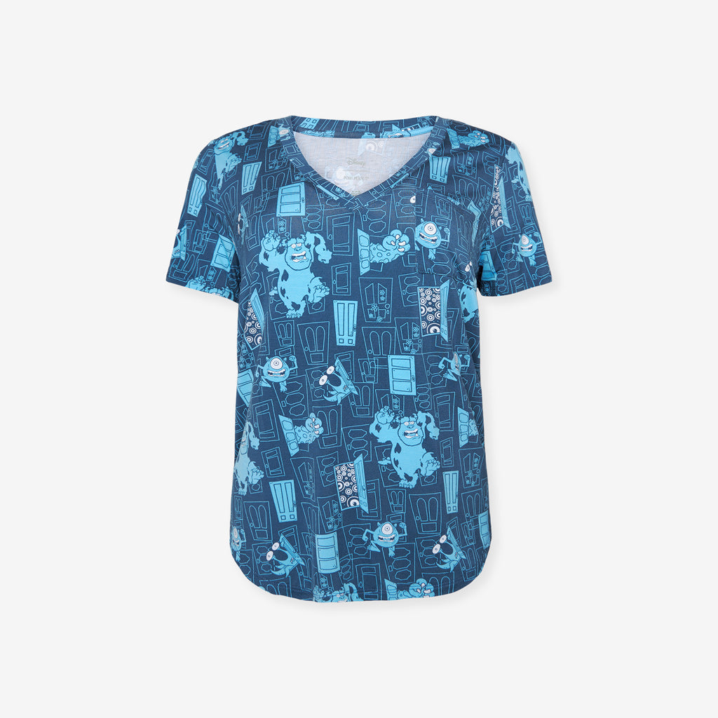 Disney Monster Glow Women's V-Neck Tee