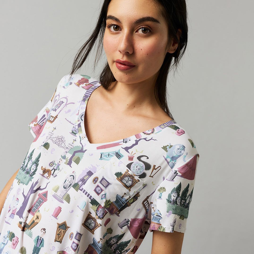 Disney The Haunted Mansion Women's V-Neck Tee