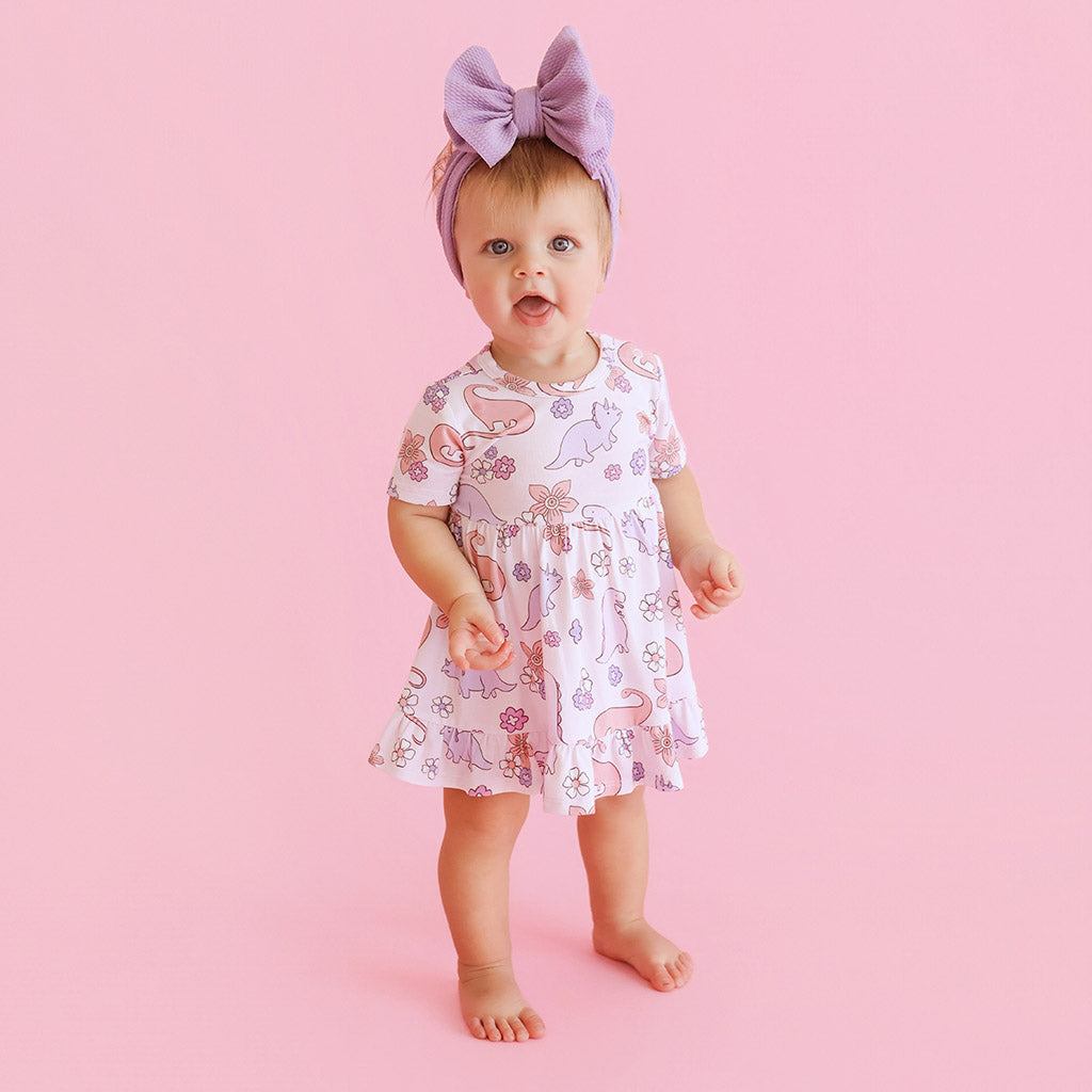 Erica Ruffled Twirl Bodysuit Dress