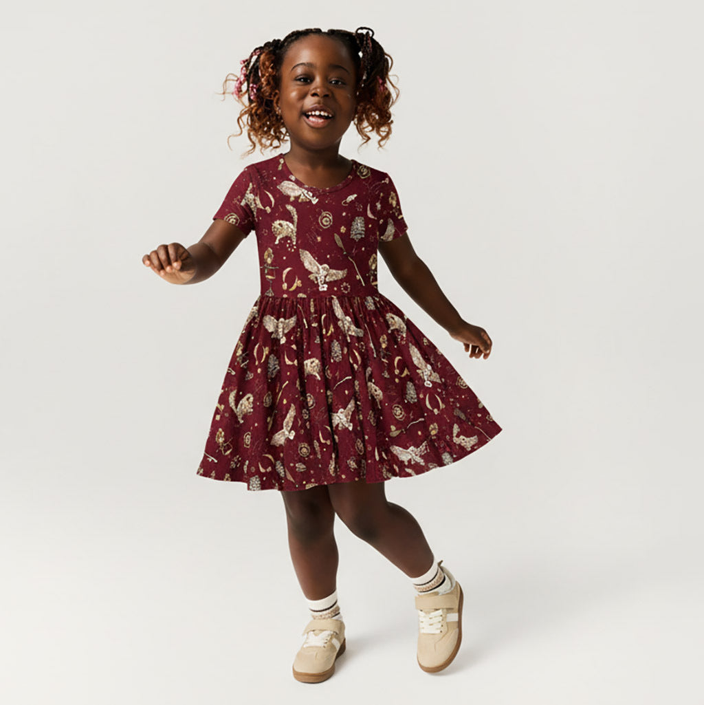 Gryffindor House Ruffled Twirl Dress