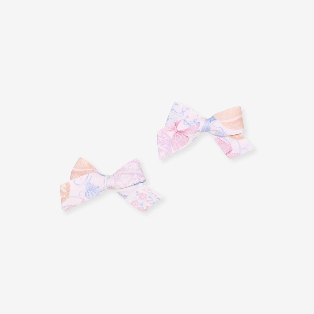 Posh Pumpkins Mini Bow Hair Clips