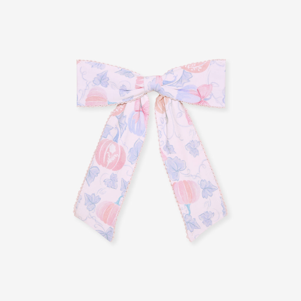 Posh Pumpkins Picot Luxe Bow Hair Clip