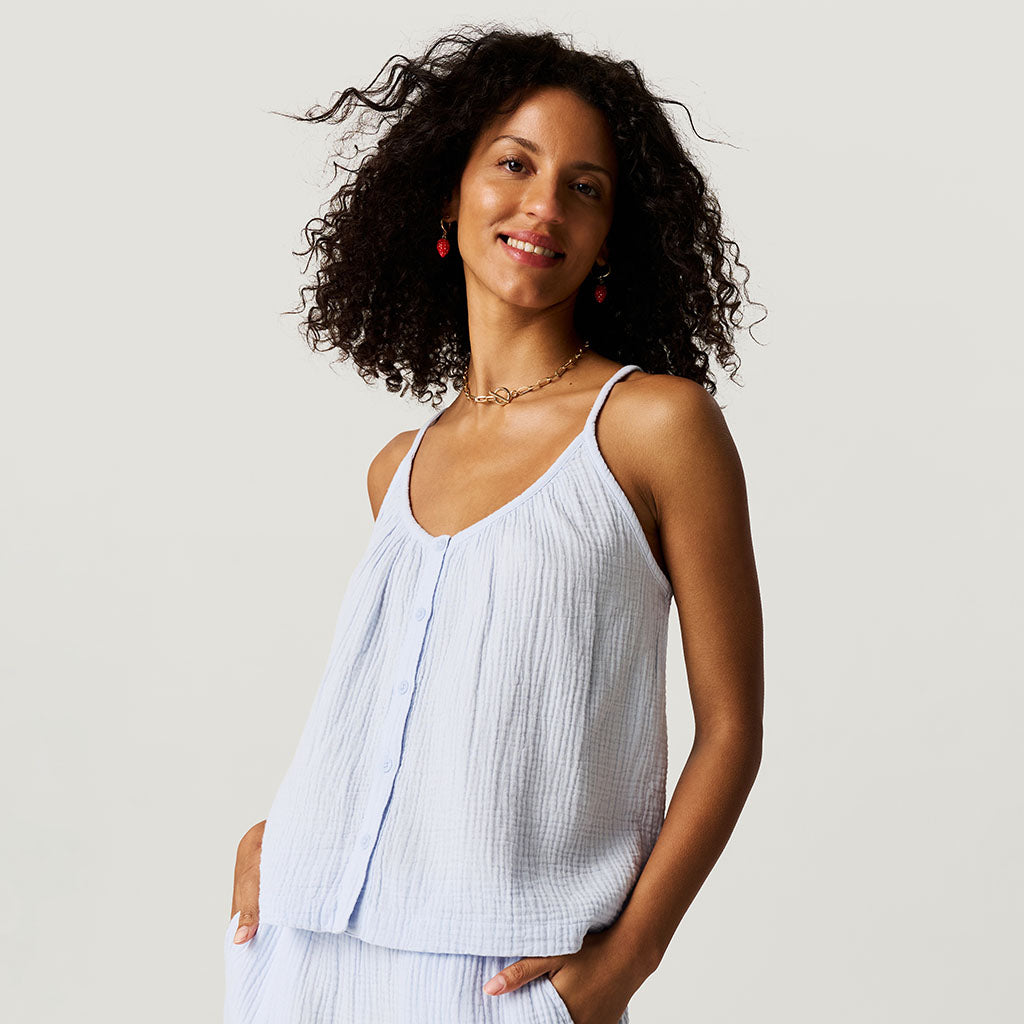 Halogen Blue Women's Cotton Crinkle Cami