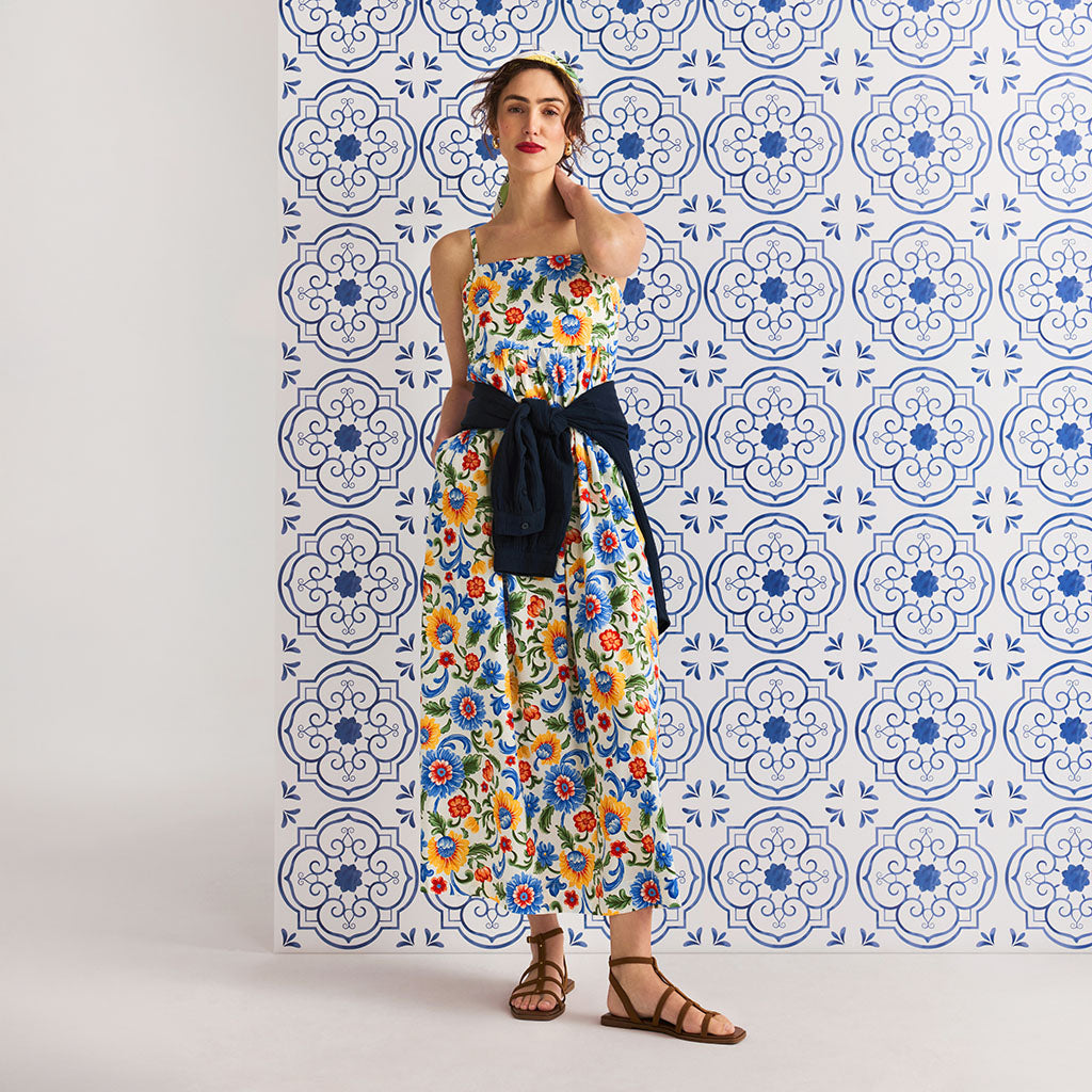 Fiore Italiani Women's Bamboo Challis Maxi Dress