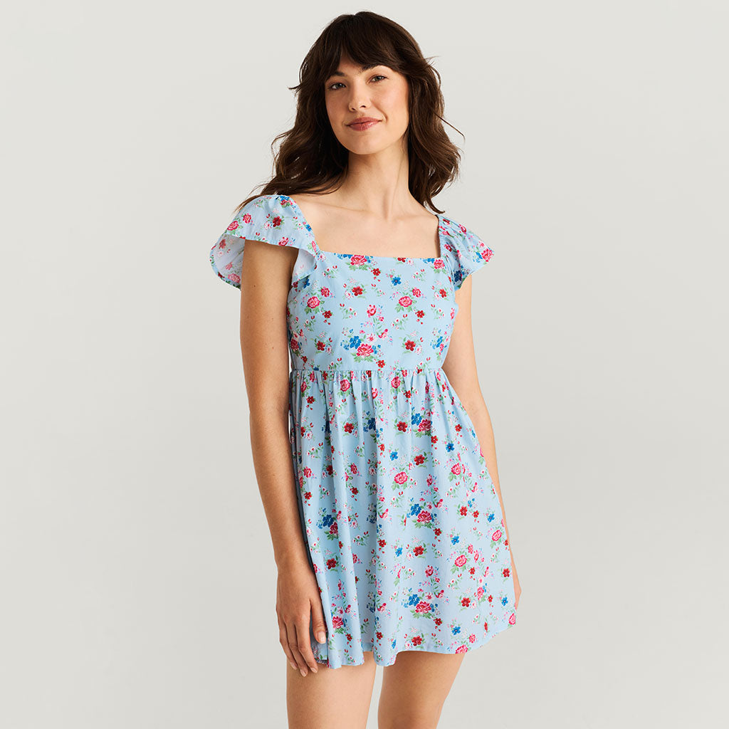 Jean Women's Bamboo Challis Mini Dress
