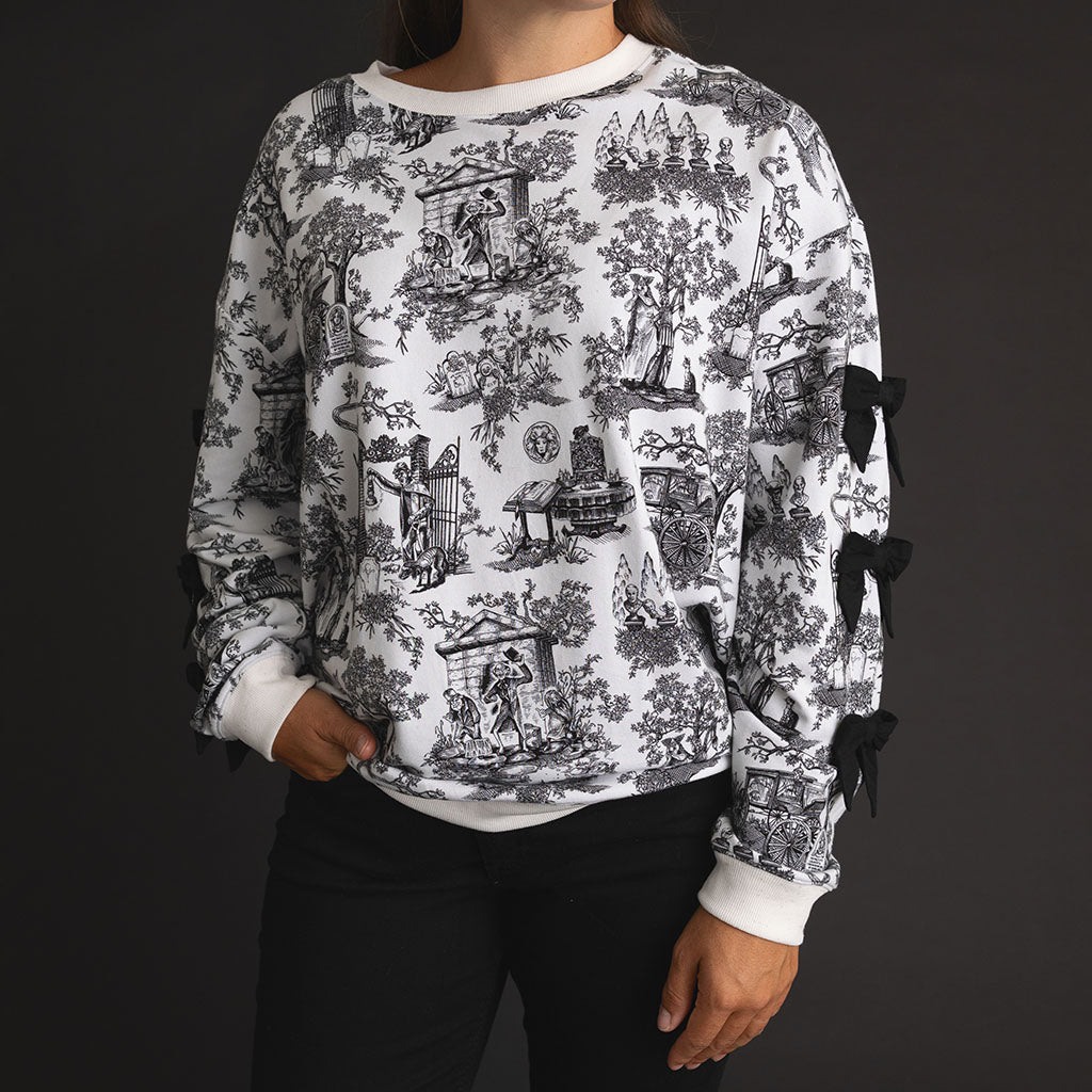 Disney The Haunted Mansion Toile Women's Fleece Pullover Sweatshirt