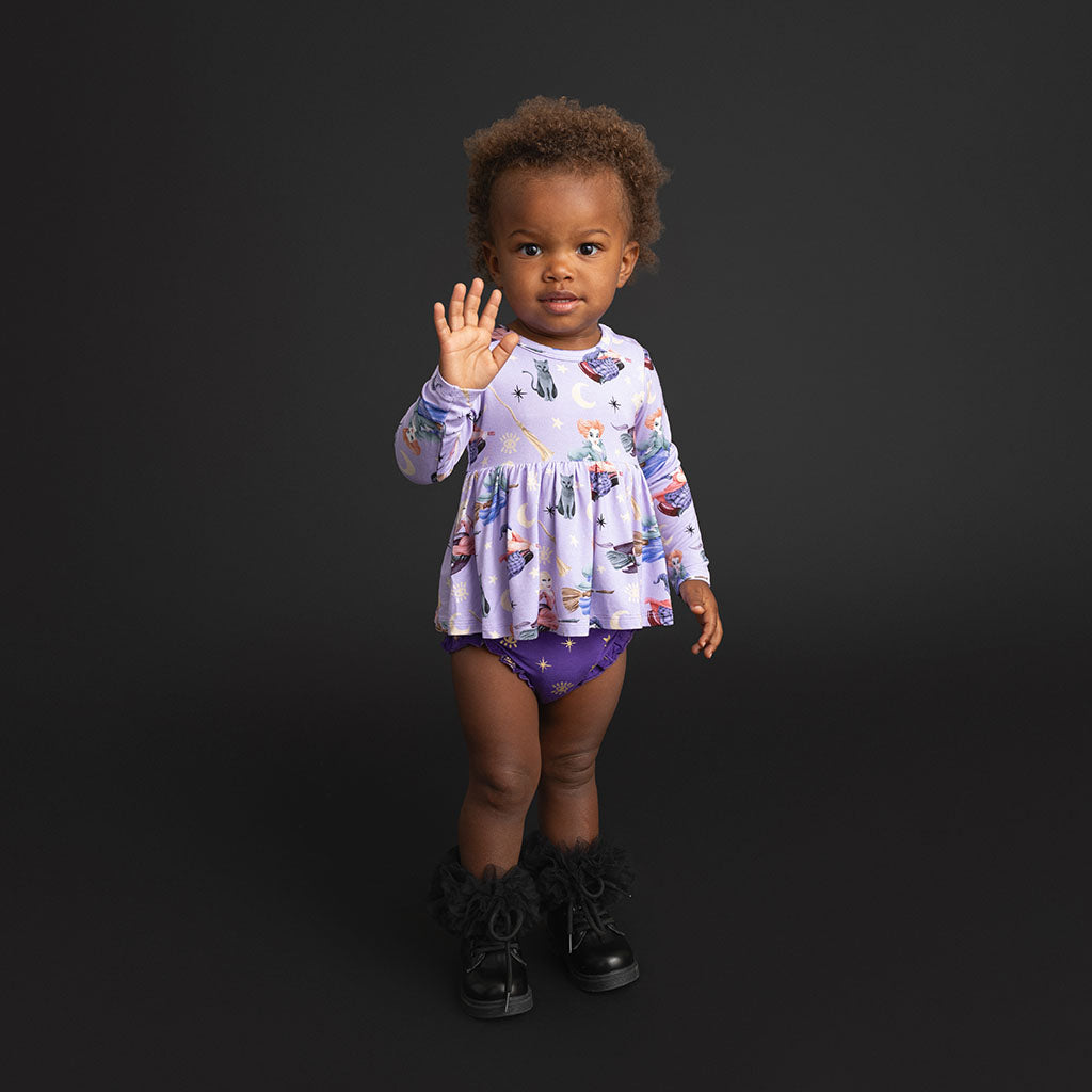 Disney Amok Amok Amok Peplum Ruffled Bummie Set