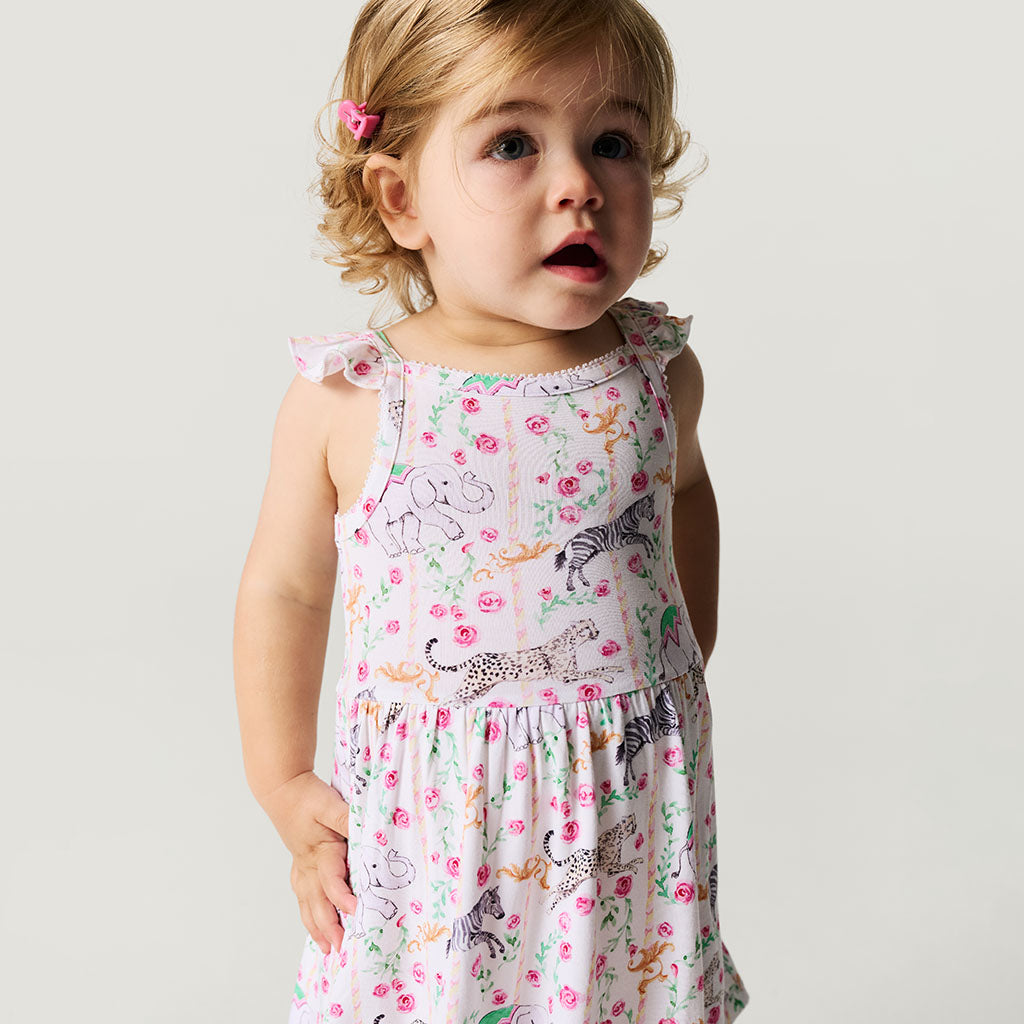 Lyra Ruffled Picot Bodysuit Dress