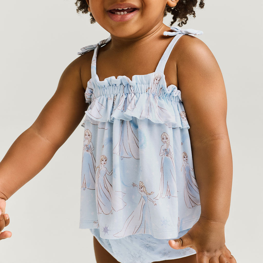 Disney Let It Go Bow Strap Ruffled Top Bummie Set