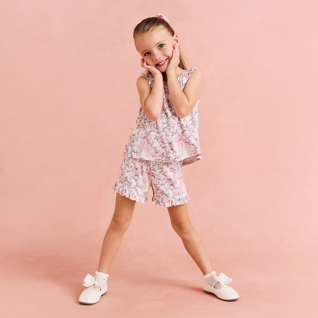 Irene Ruffled Tank Short Set