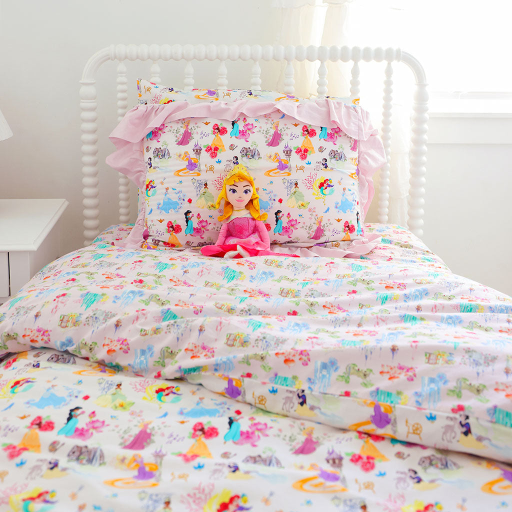 Disney Castles Reversible Ruffled Duvet Cover