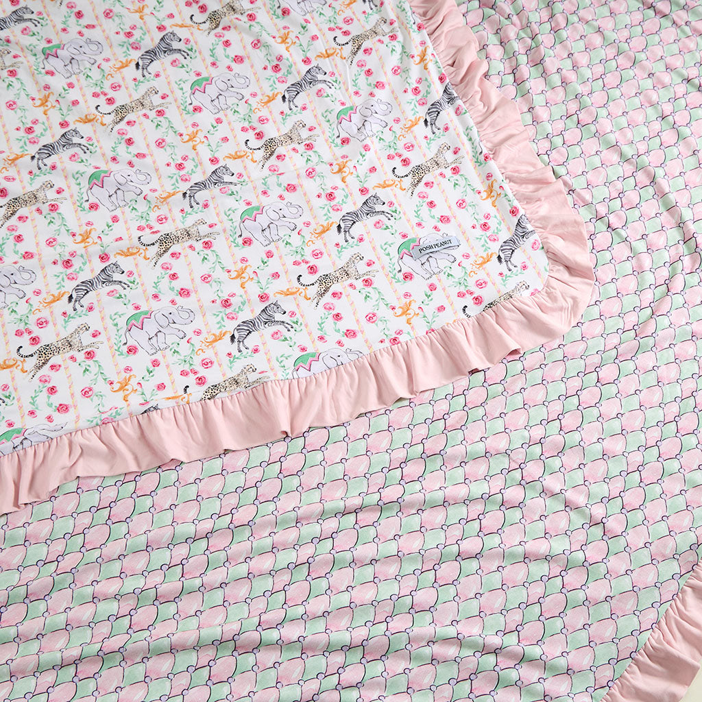 Lyra & Harlequin Diamonds Ruffled Luxe Patoo® Blanket