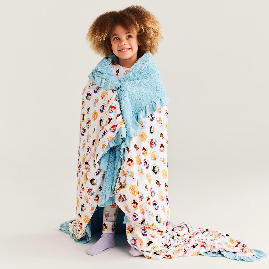 Disney Princess Portraits Minky Ruffled Luxe Patoo® Blanket