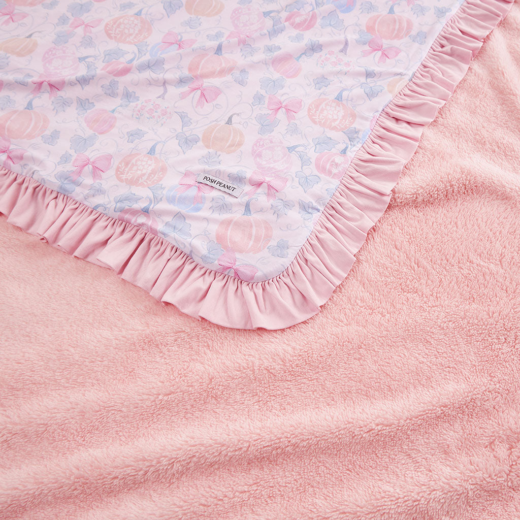 Posh Pumpkins Ruffled Luxe Plush Patoo® Blanket