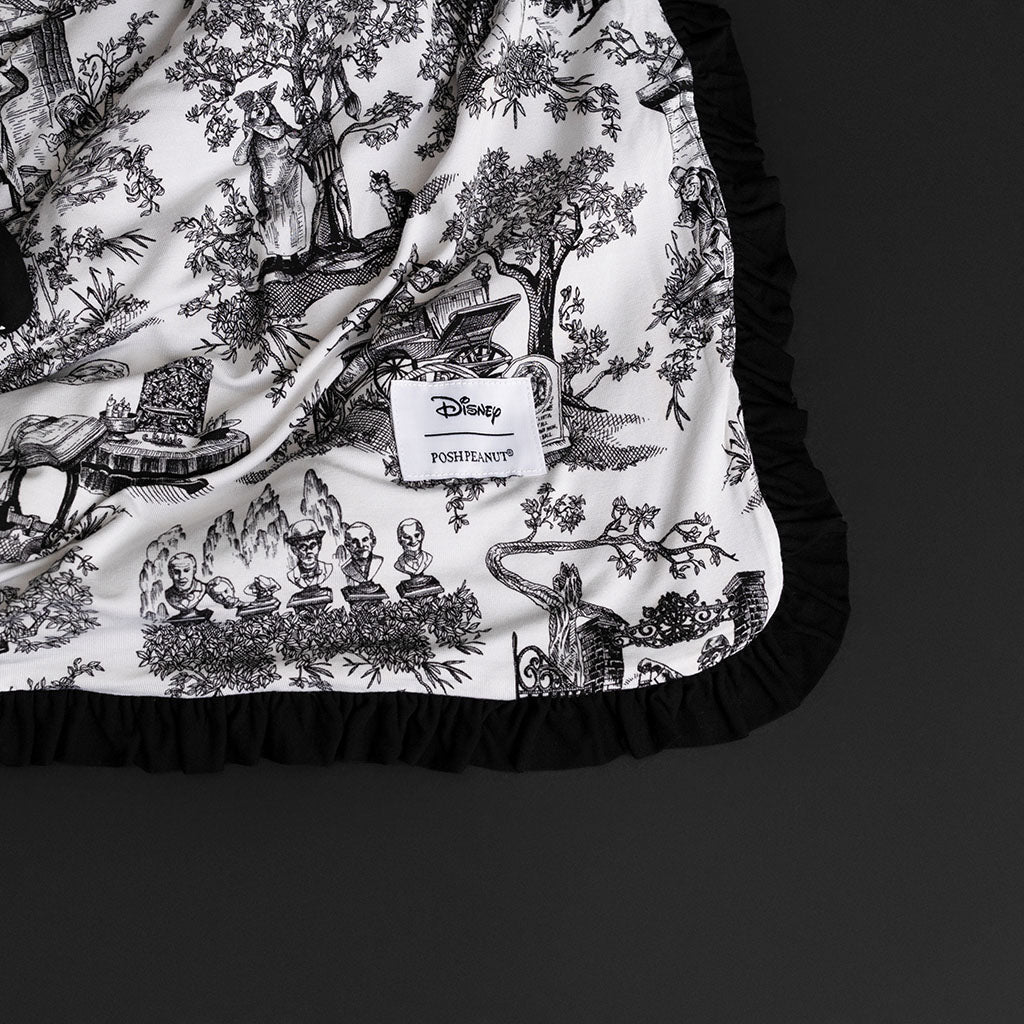 Disney The Haunted Mansion Toile Ruffled Luxette Plush Patoo® Blanket