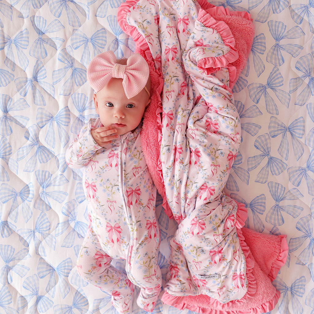 Harriet Ruffled Luxette Plush Patoo® Blanket