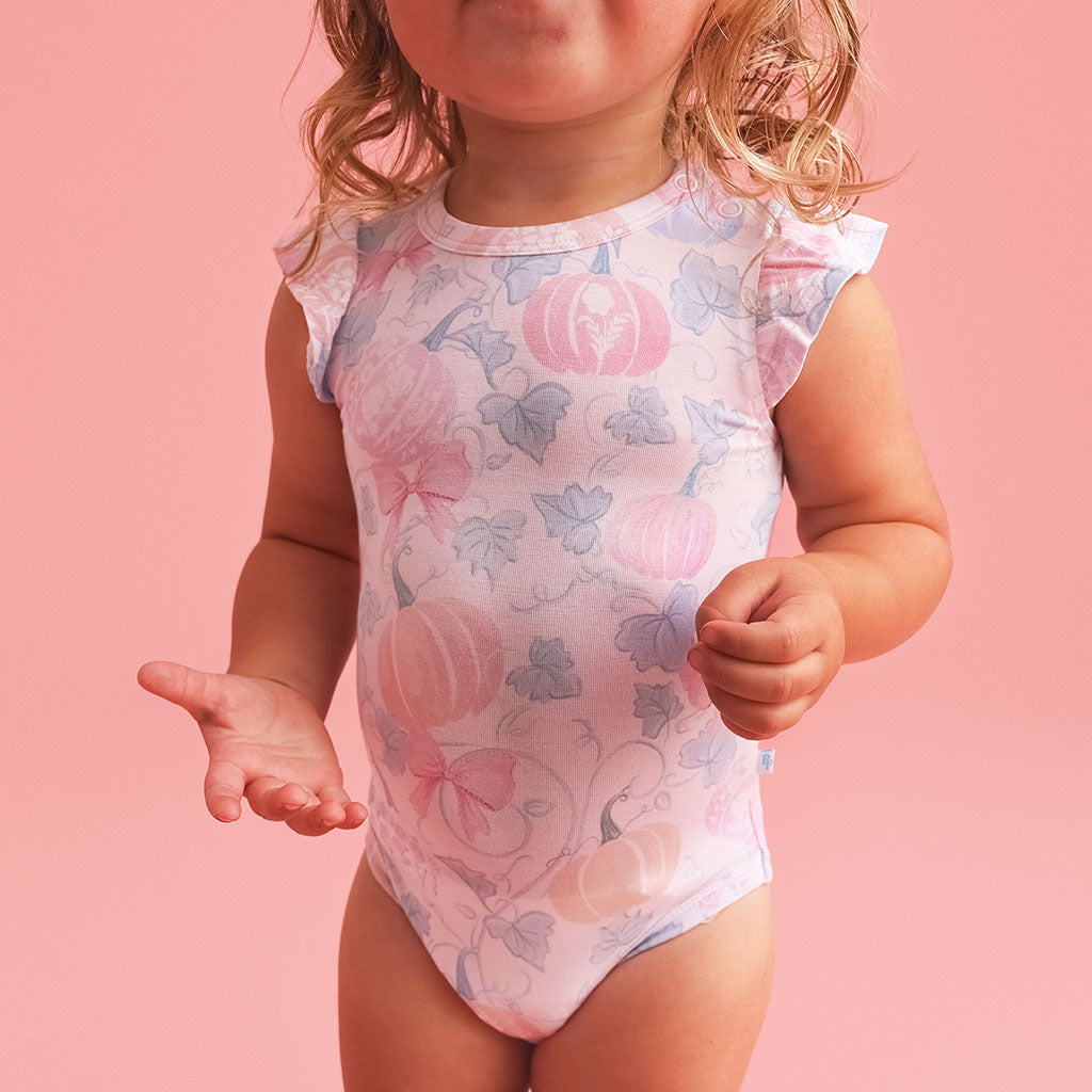 Posh Pumpkins Ruffled Bodysuit