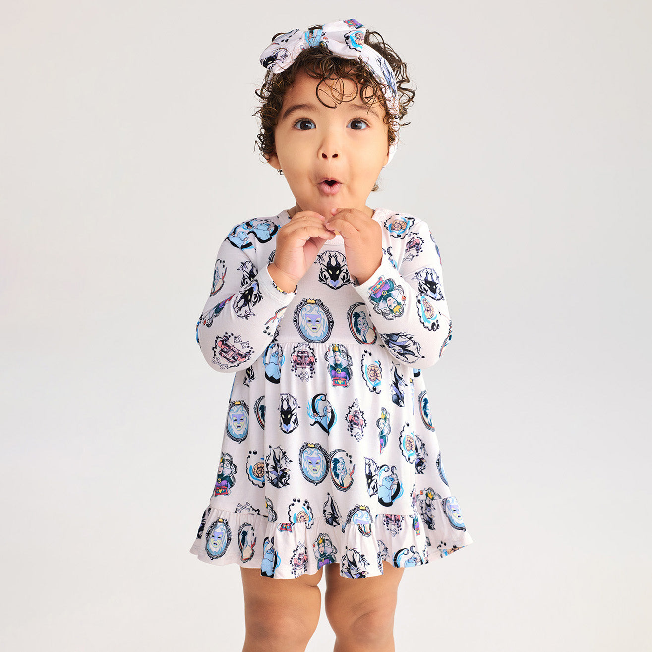 Disney Villain Portraits Ruffled Bodysuit Dress