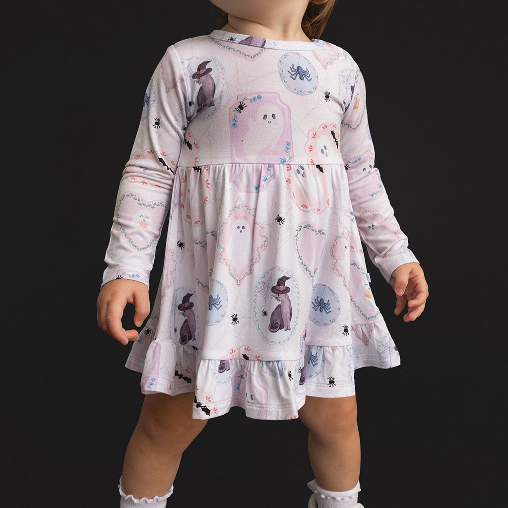 Posh Spooks Ruffled Bodysuit Dress