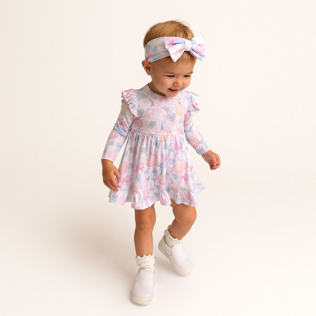 Posh Pumpkins Ruffled Bodysuit Dress