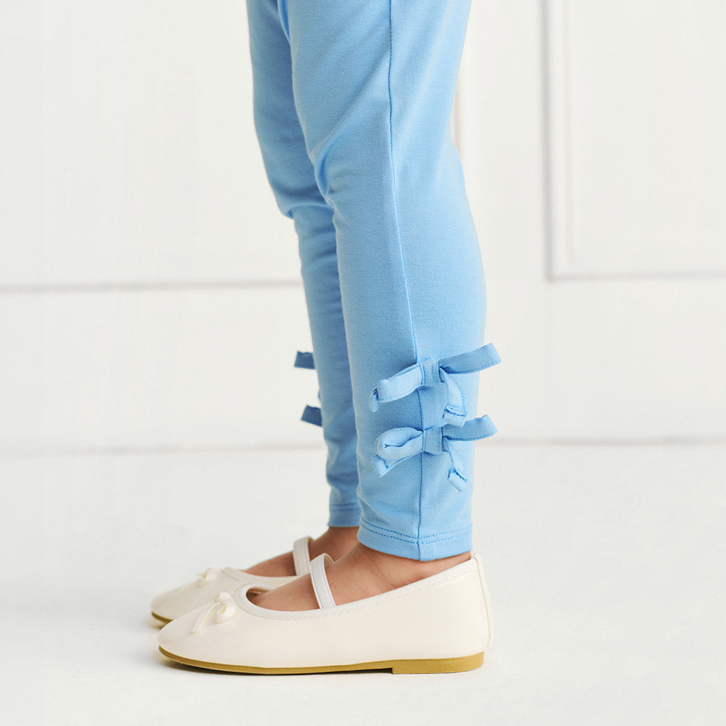 Hattie Blue Bow Leggings