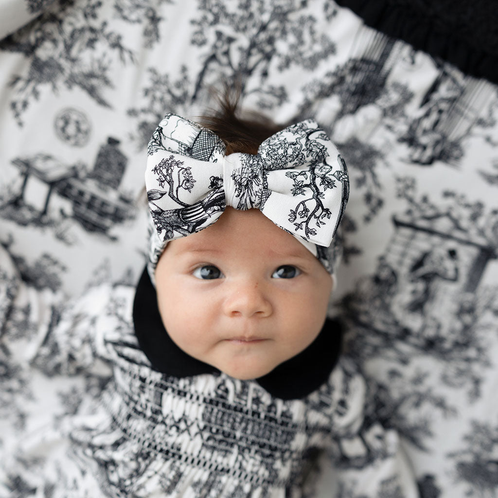 Disney The Haunted Mansion Toile Luxe Bow Headwrap