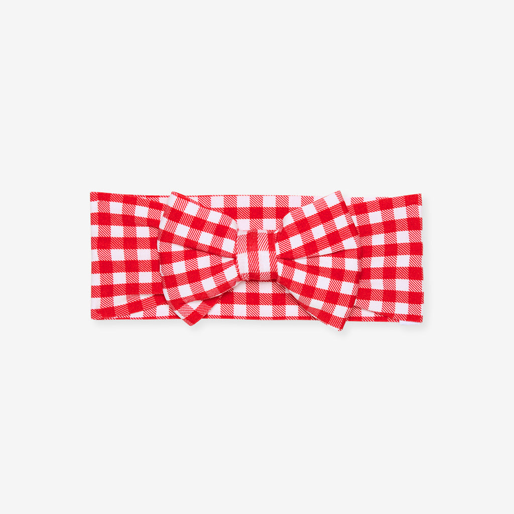 Ruby Gingham Luxe Bow Headwrap
