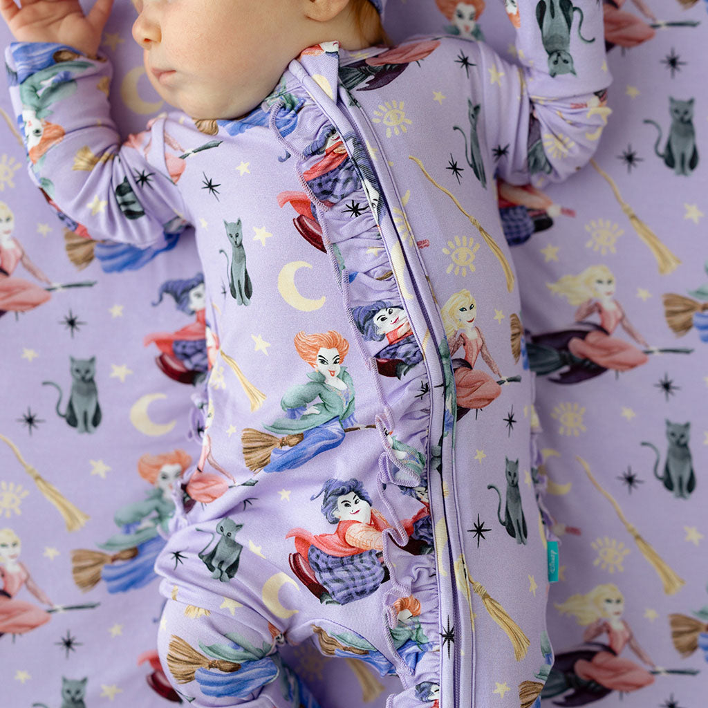 Disney Amok Amok Amok Footie Ruffled Zippered One Piece