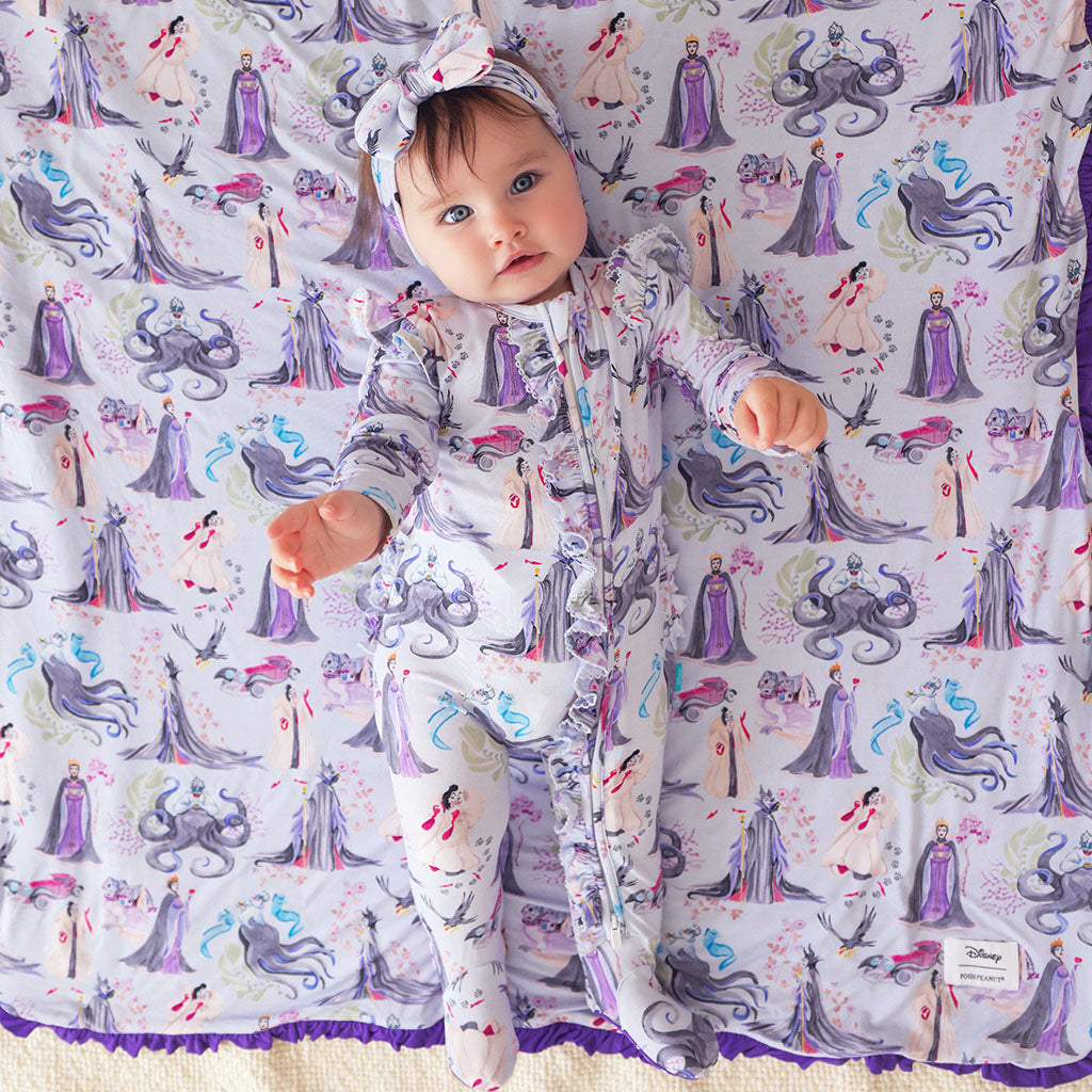 Disney Villains Picot Footie Ruffled Zippered One Piece