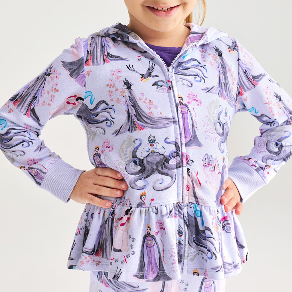 Disney Villains French Terry Ruffled Zippered Hoodie