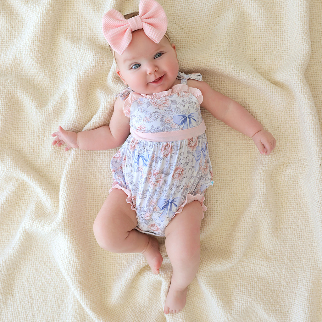Agatha Sleeveless Bow Bubble Romper