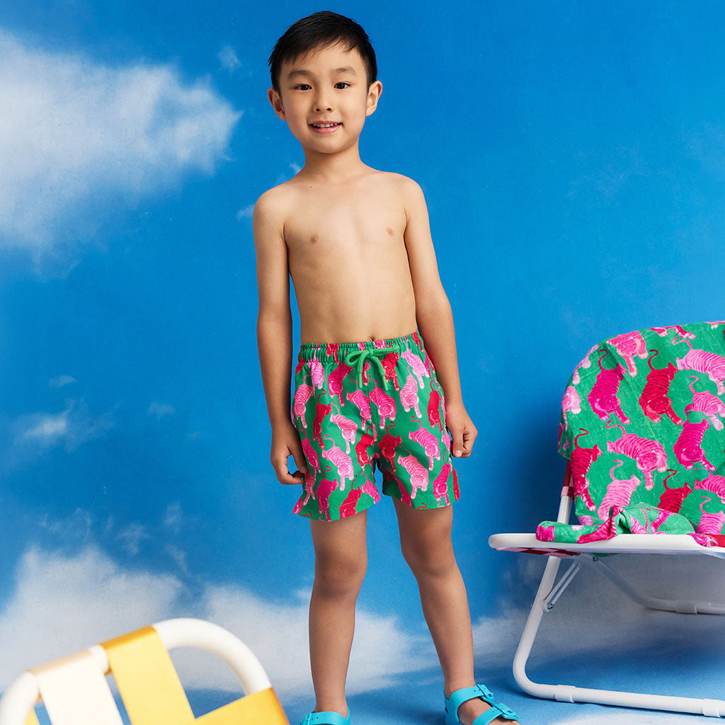 Le Tigre Green Swim Trunks