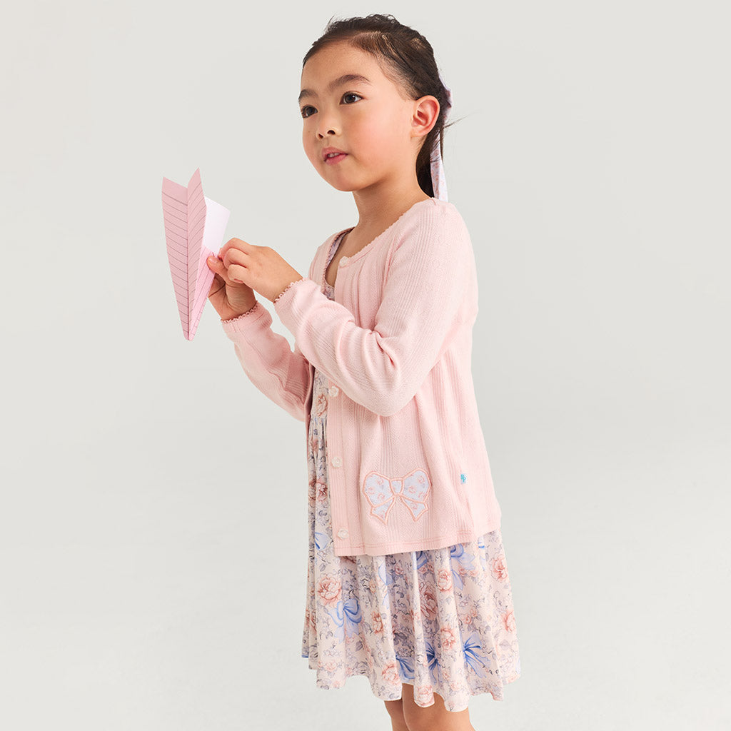 Sweet Pink Pointelle Cardigan