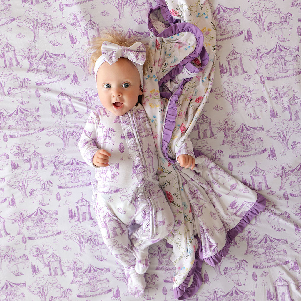 Babette & Kacey Ruffled Luxette Patoo® Blanket