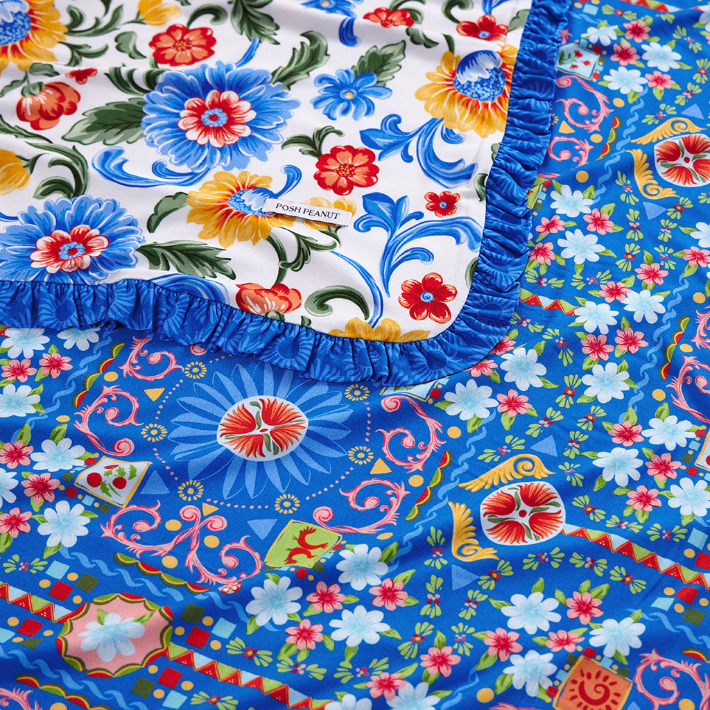 Fiore Italiani & Carretto Ruffled Luxette Patoo® Blanket