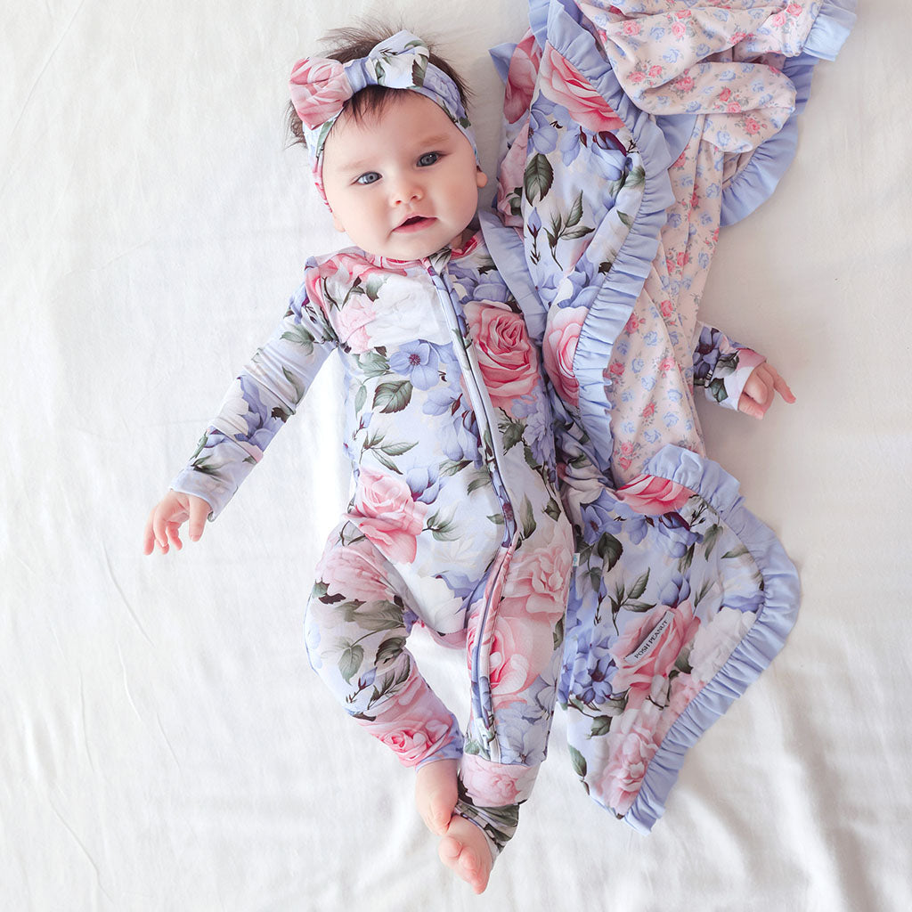 Marion & Laney Ruffled Luxette Patoo® Blanket