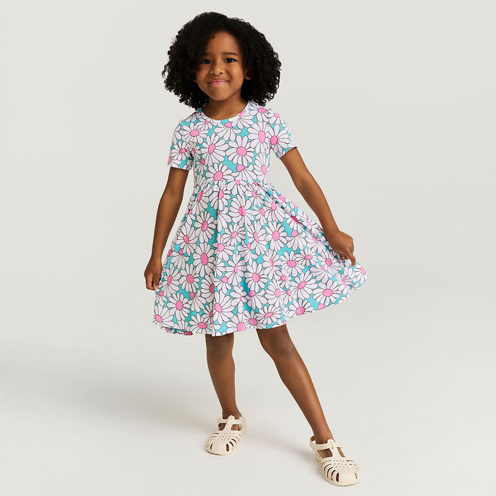 Retro Daisy Twirl Dress