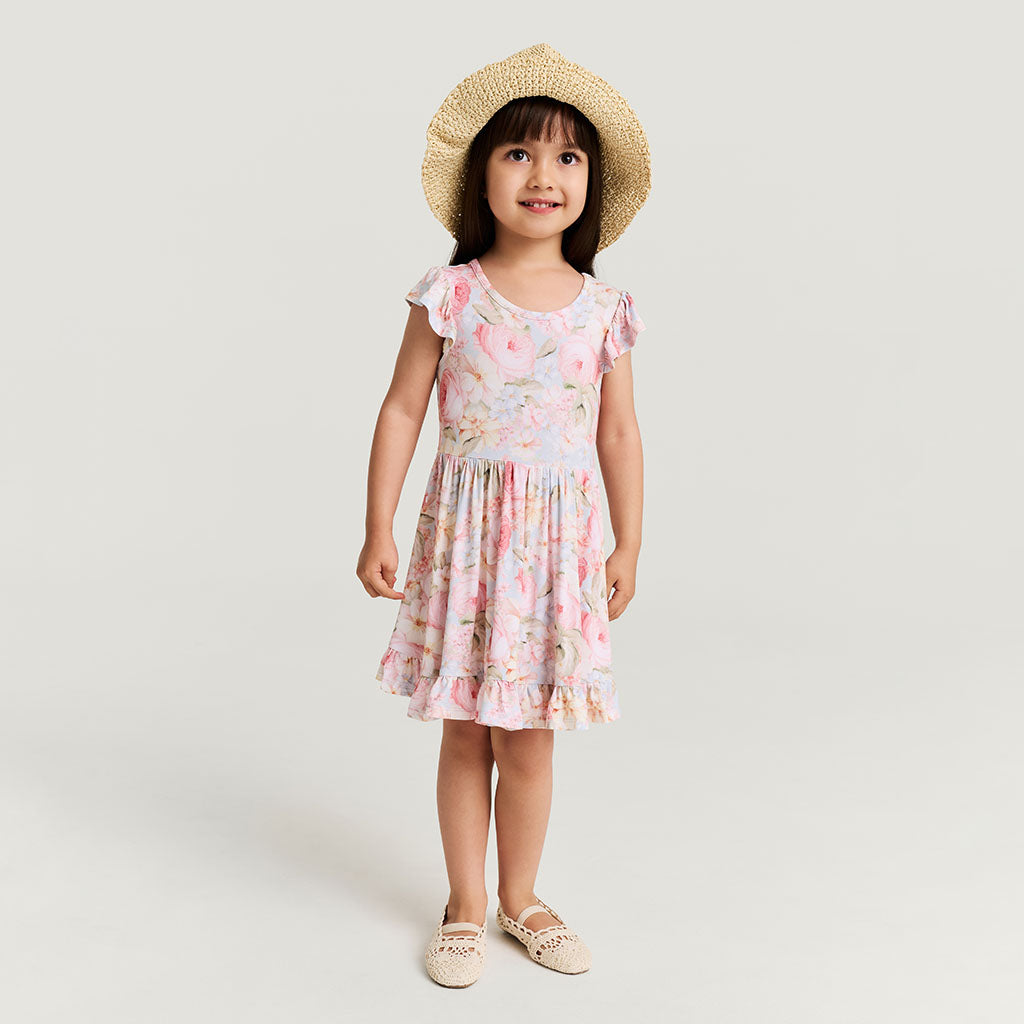Rose Dreams Ruffled Twirl Dress