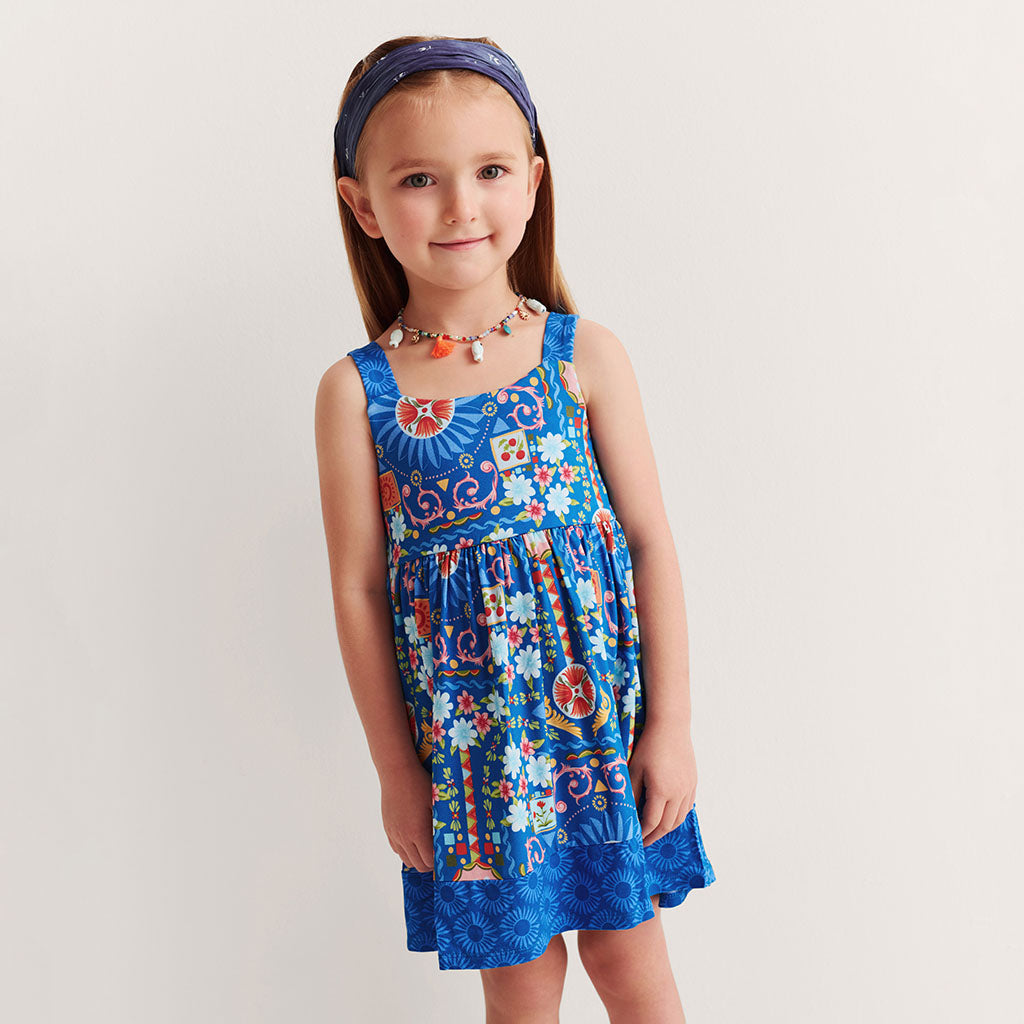 Carretto Square Neck Twirl Dress