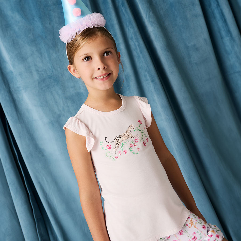 Lyra Jumping Ruffled Graphic Tee