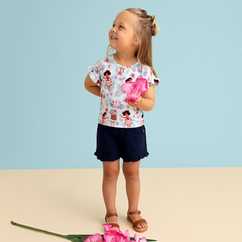 Disney Moana & Pua Ruffled Boxy Tee